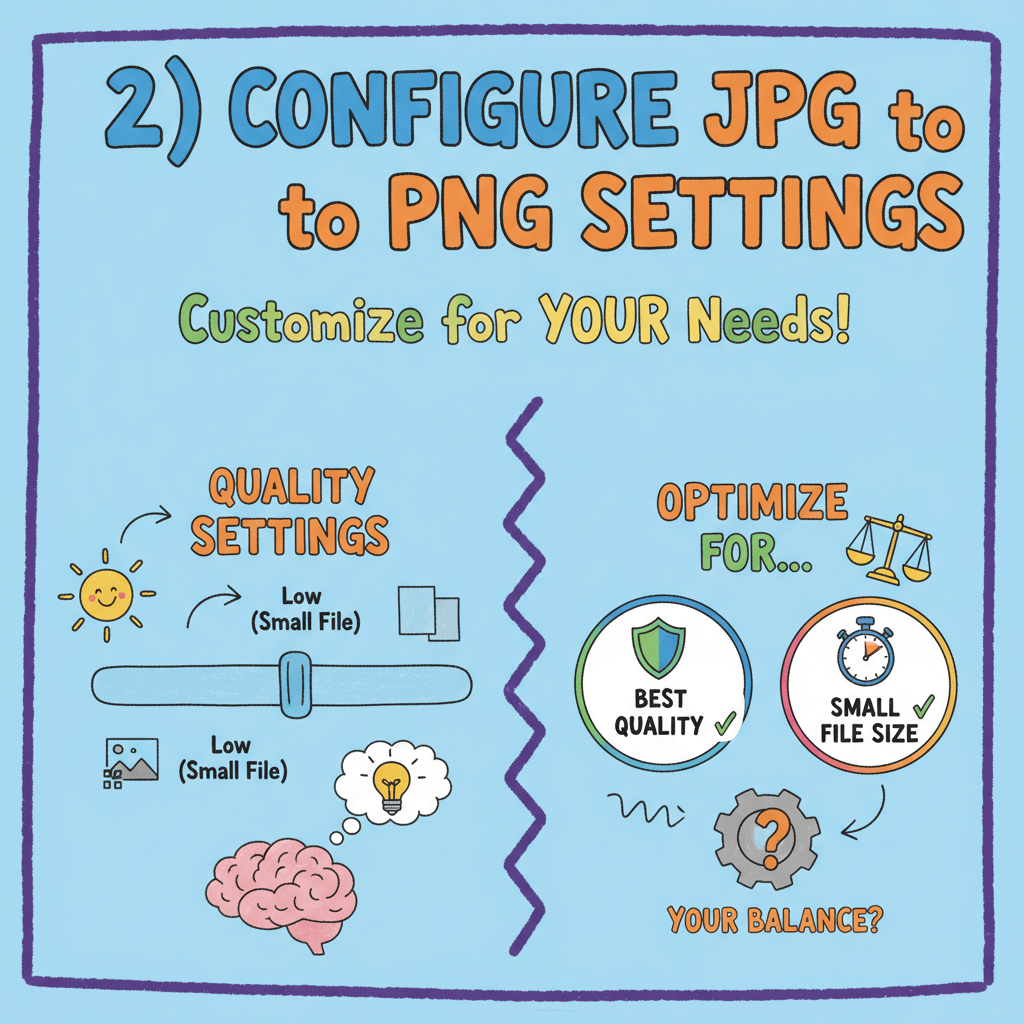 2) Configure JPG to PNG Settings