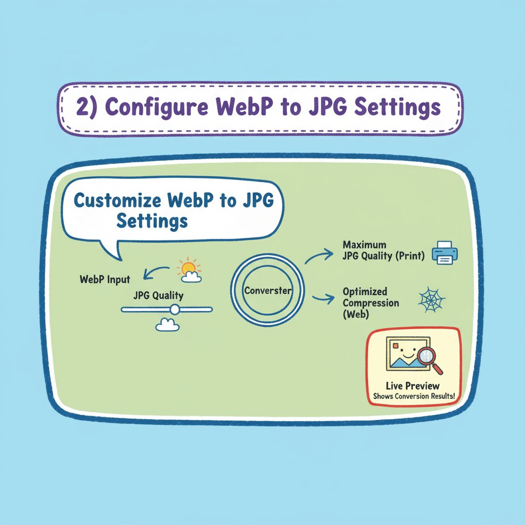 2) Configure WebP to JPG Settings