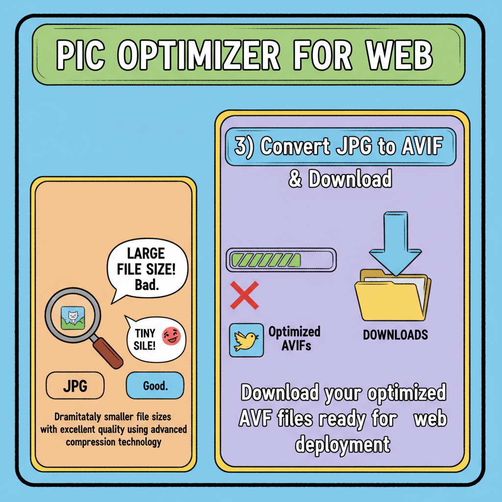 3) Convert JPG to AVIF & Download