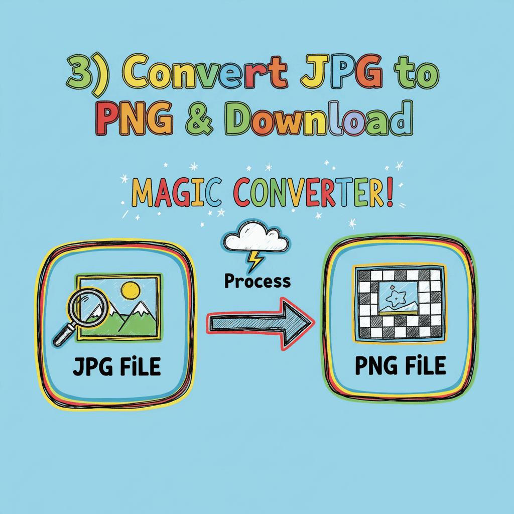 3) Convert JPG to PNG & Download