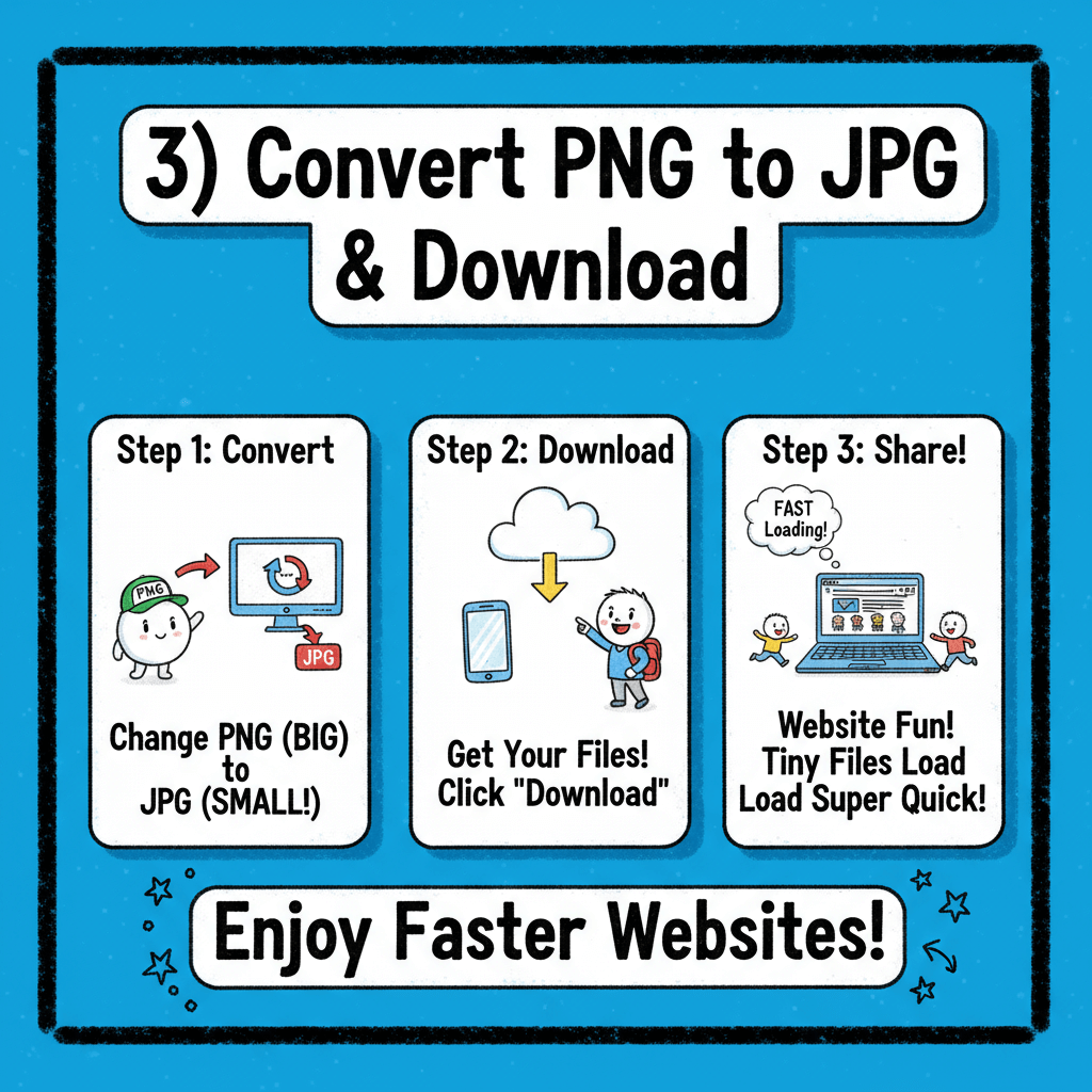 3) Convert PNG to JPG & Download