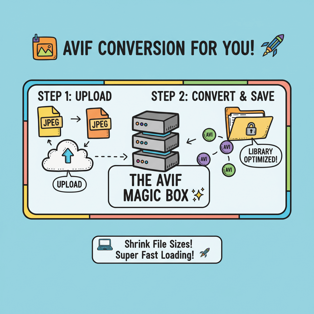 1) Upload JPEG Files for AVIF Conversion